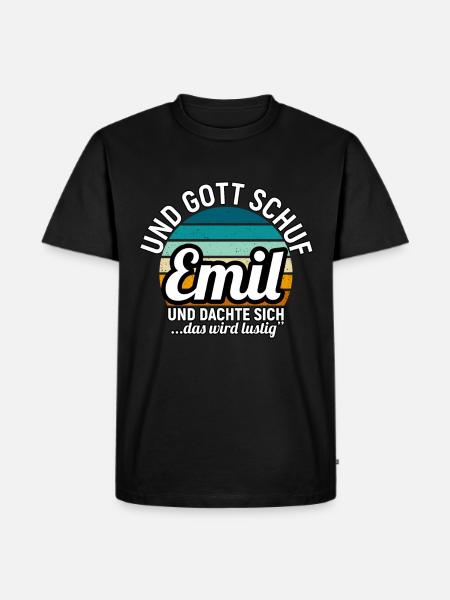 Erhard - Männer Premium Bio T-Shirt - Schwarz