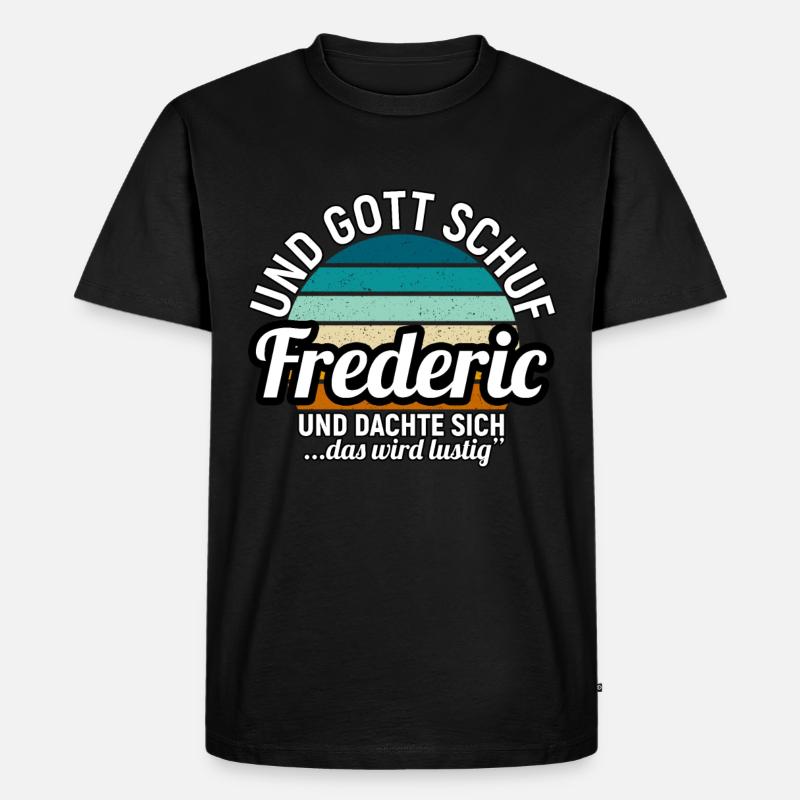 Frederic - Männer Premium Bio T-Shirt - Schwarz