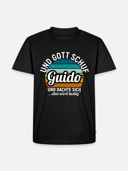 Guido - Männer Premium Bio T-Shirt - Schwarz