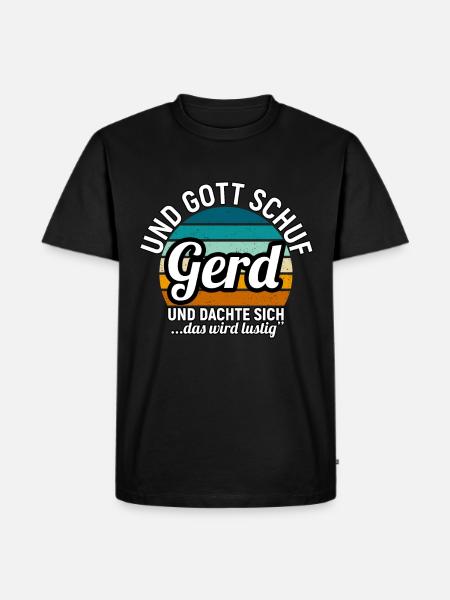 Gerd - Männer Premium Bio T-Shirt - Schwarz