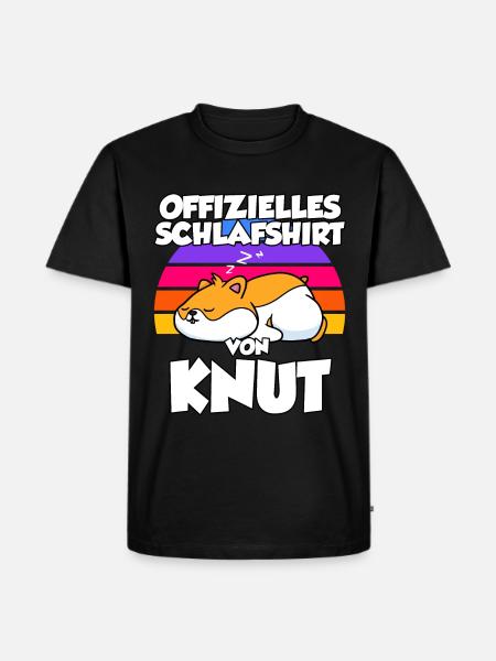 Offizielles Schlafshirt Von Knut - Männer Premium Bio T-Shirt - Schwarz