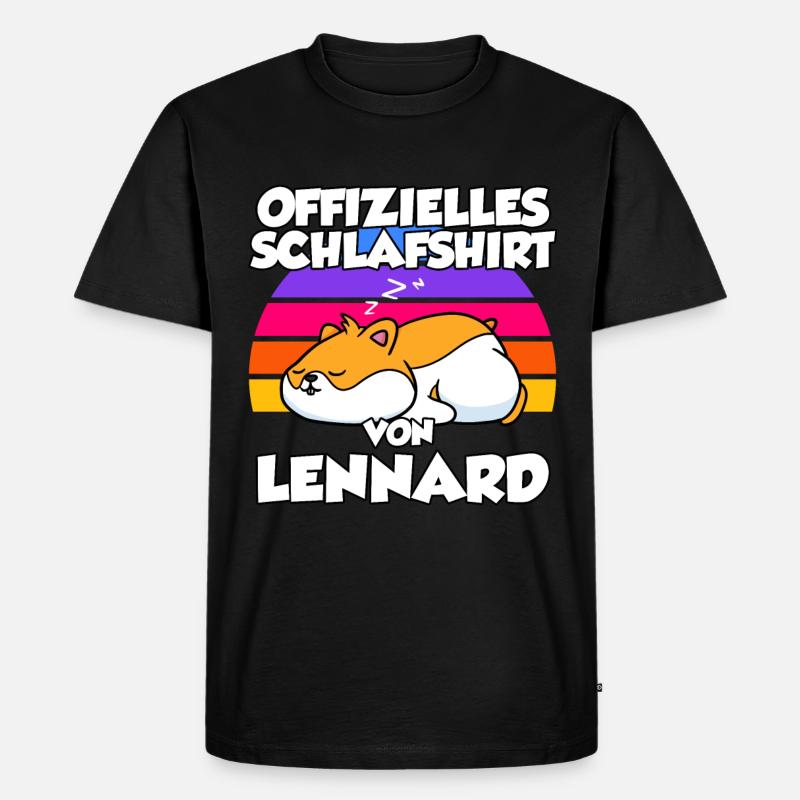 Offizielles Schlafshirt Von Lennard - Männer Premium Bio T-Shirt - Schwarz