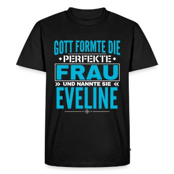 Eveline Name Design - Männer Premium Bio T-Shirt - Schwarz - Vorne - Nico (187cm)