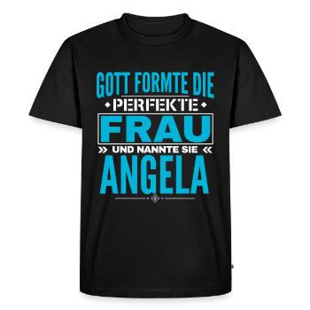 Conception du nom d’Angela - T-shirt Premium bio Homme - noir - Devant - Nico (187cm)