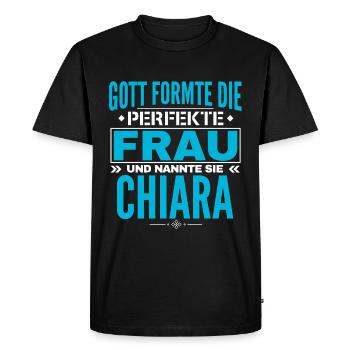 Chiara Name Design - Men's Premium Organic T-Shirt - black - Front - Nico (187cm)