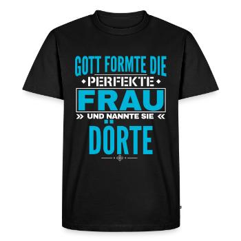 Dörte Name Design - T-shirt Premium bio Homme - noir - Devant - Nico (187cm)