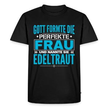 Edeltraut Name Design - T-shirt Premium bio Homme - noir - Devant - Nico (187cm)