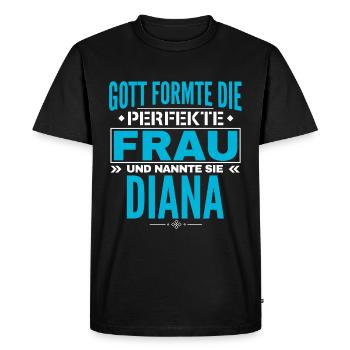 Conception du nom de Diana - T-shirt Premium bio Homme - noir - Devant - Nico (187cm)