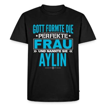 Ilona Name Design - Men's Premium Organic T-Shirt - black - Front - Nico (187cm)