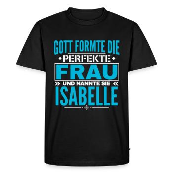 Isabelle Nom Design - T-shirt Premium bio Homme - noir - Devant - Nico (187cm)