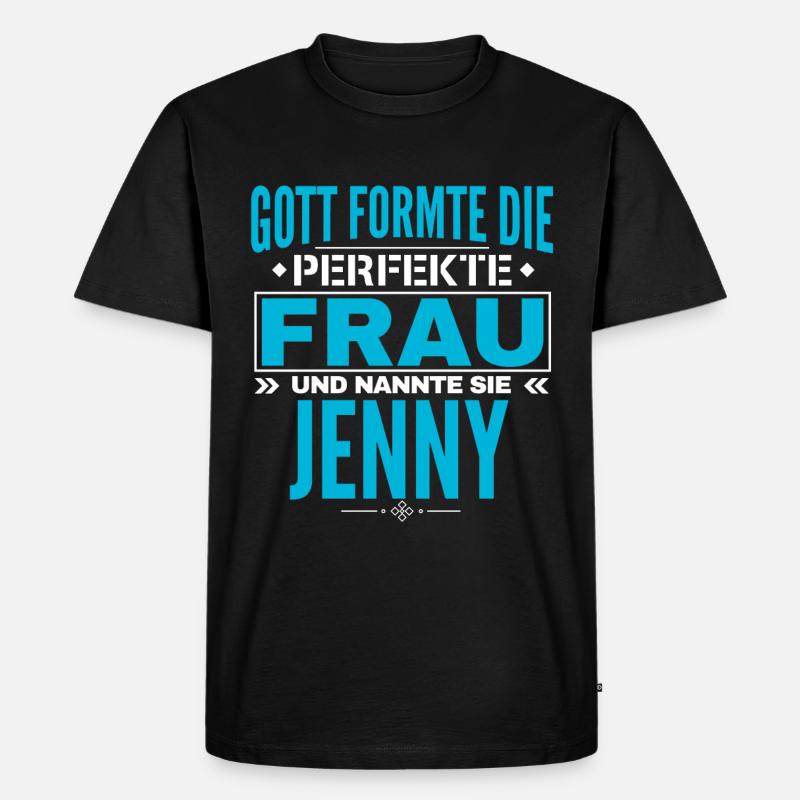 Jenny Name Design - Männer Premium Bio T-Shirt - Schwarz
