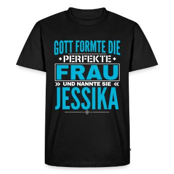Conception du nom Jessika - T-shirt Premium bio Homme - noir - Devant - Nico (187cm)
