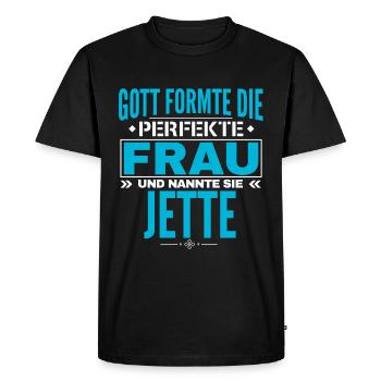 Conception du nom de Jette - T-shirt Premium bio Homme - noir - Devant - Nico (187cm)