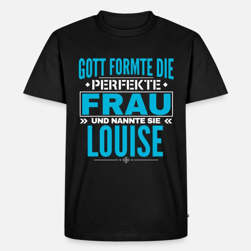 Louise Name Design - Männer Premium Bio T-Shirt - Schwarz