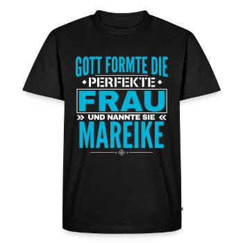Mareike Name Design - Men's Premium Organic T-Shirt - black - Front - Nico (187cm)