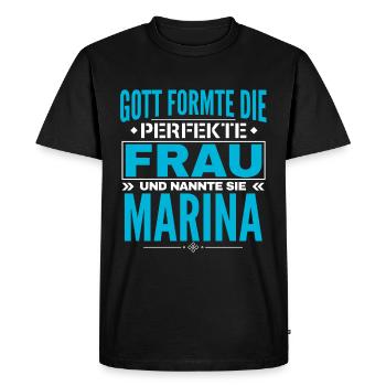 Conception du nom de la marina - T-shirt Premium bio Homme - noir - Devant - Nico (187cm)