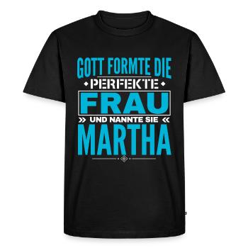 Martha Name Design - Men's Premium Organic T-Shirt - black - Front - Nico (187cm)