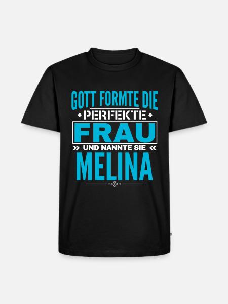 Melina Name Design - Men's Premium Organic T-Shirt - black