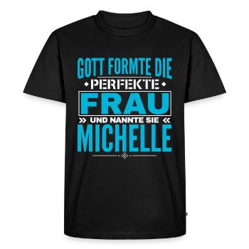 Conception du nom de Michelle - T-shirt Premium bio Homme - noir - Devant - Nico (187cm)