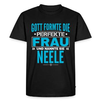 Neele Name Design - Men's Premium Organic T-Shirt - black - Front - Nico (187cm)