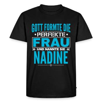 Nadine Name Design - Men's Premium Organic T-Shirt - black - Front - Nico (187cm)