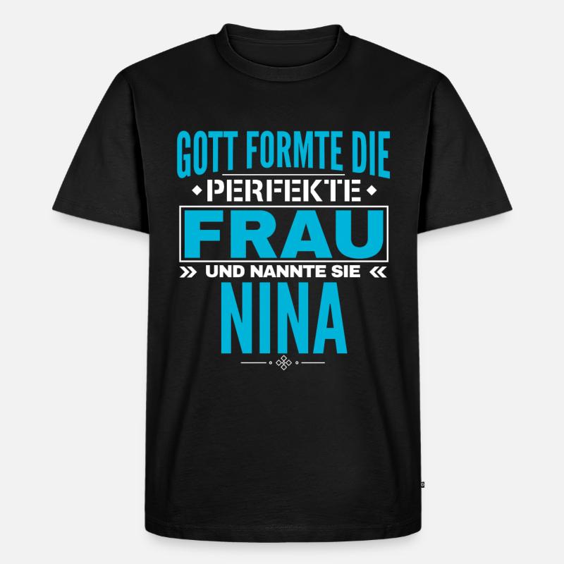 Conception du nom de Nina - T-shirt Premium bio Homme - noir