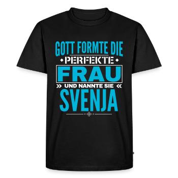 Svenja Name Design - Men's Premium Organic T-Shirt - black - Front - Nico (187cm)