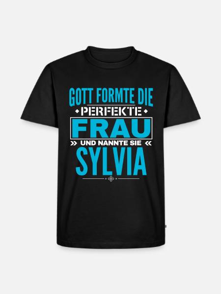 Sylvia Name Design - Men's Premium Organic T-Shirt - black