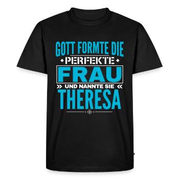 Conception du nom de Thérèse - T-shirt Premium bio Homme - noir - Devant - Nico (187cm)