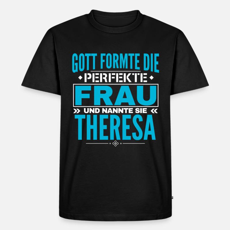 Conception du nom de Thérèse - T-shirt Premium bio Homme - noir