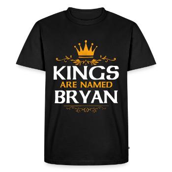 Bryan - Men's Premium Organic T-Shirt - black - Front - Nico (187cm)