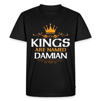 Damian - T-shirt Premium bio Homme - noir - Devant - Nico (187cm)