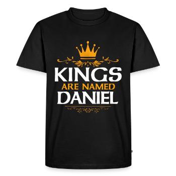 Daniel - Men's Premium Organic T-Shirt - black - Front - Nico (187cm)