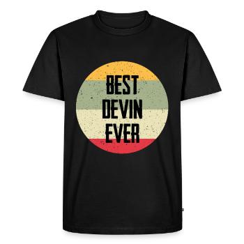 Best Devin Ever - Men's Premium Organic T-Shirt - black - Front - Nico (187cm)