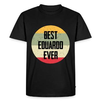 Le meilleur Eduardo de tous les temps - T-shirt Premium bio Homme - noir - Devant - Nico (187cm)
