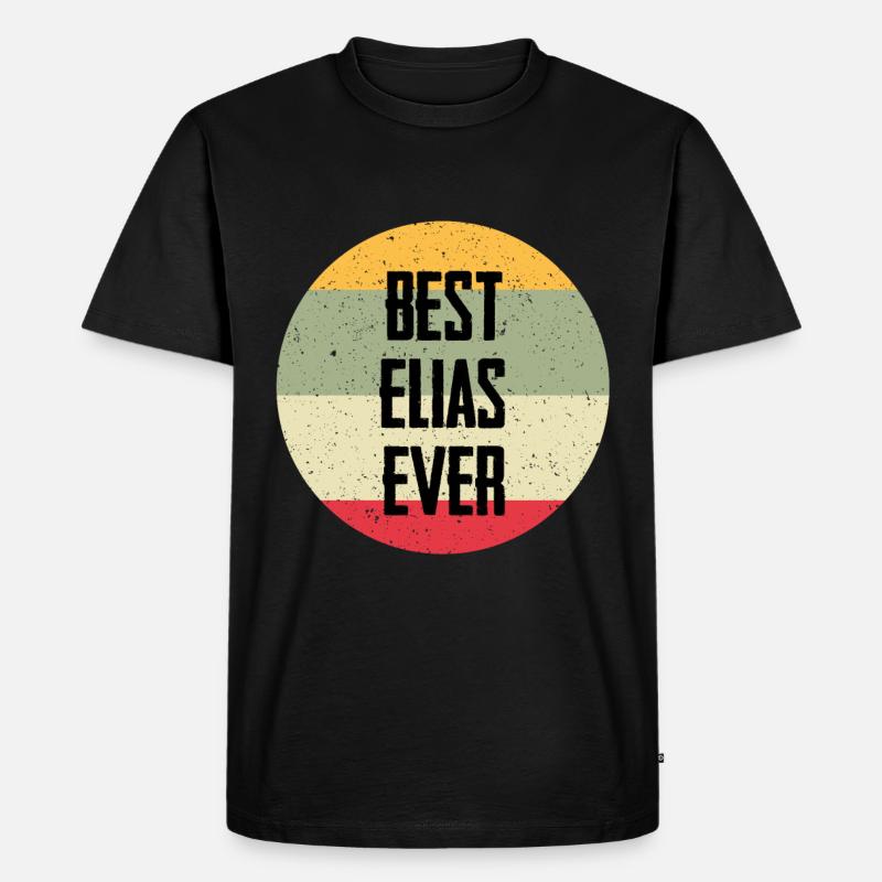 Best Elias Ever - Männer Premium Bio T-Shirt - Schwarz