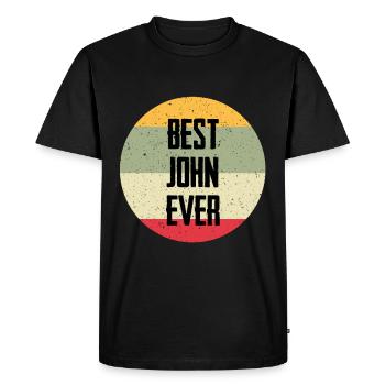 Le meilleur John de tous les temps - T-shirt Premium bio Homme - noir - Devant - Nico (187cm)