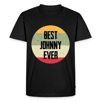Le meilleur Johnny de tous les temps - T-shirt Premium bio Homme - noir - Devant - Nico (187cm)