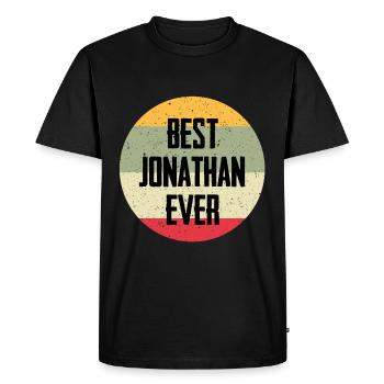 Best Jonathan Ever - Men's Premium Organic T-Shirt - black - Front - Nico (187cm)