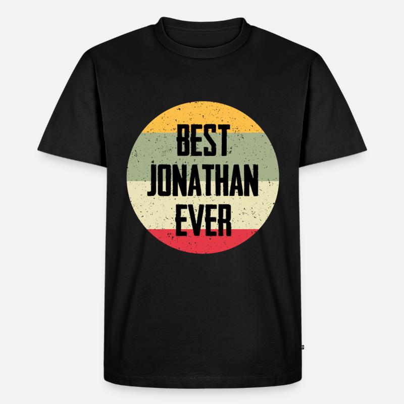 Best Jonathan Ever - Männer Premium Bio T-Shirt - Schwarz