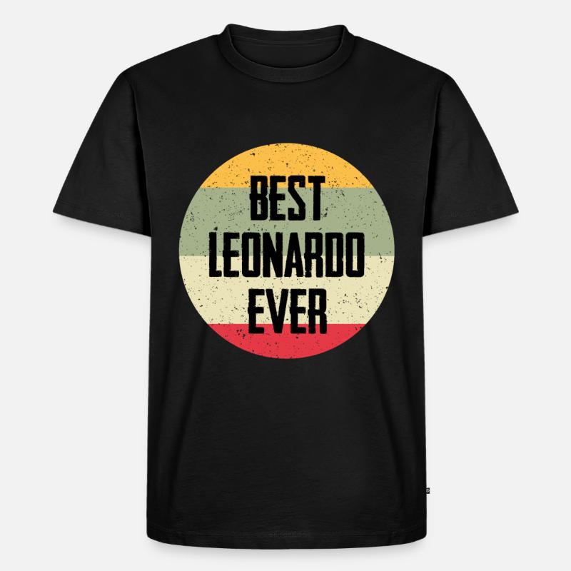 Best Leonardo Ever - Männer Premium Bio T-Shirt - Schwarz