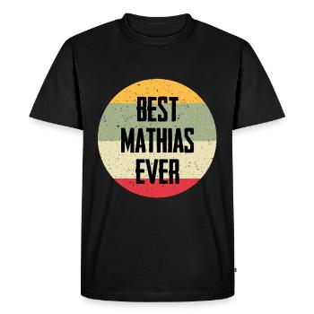 Le meilleur Mathias de tous les temps - T-shirt Premium bio Homme - noir - Devant - Nico (187cm)