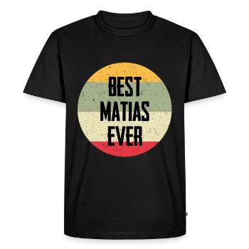 Les meilleurs Matias de tous les temps - T-shirt Premium bio Homme - noir - Devant - Nico (187cm)