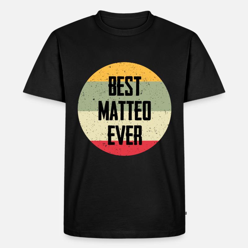 Best Matteo Ever - Männer Premium Bio T-Shirt - Schwarz