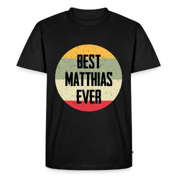 Le meilleur Matthias de tous les temps - T-shirt Premium bio Homme - noir - Devant - Nico (187cm)