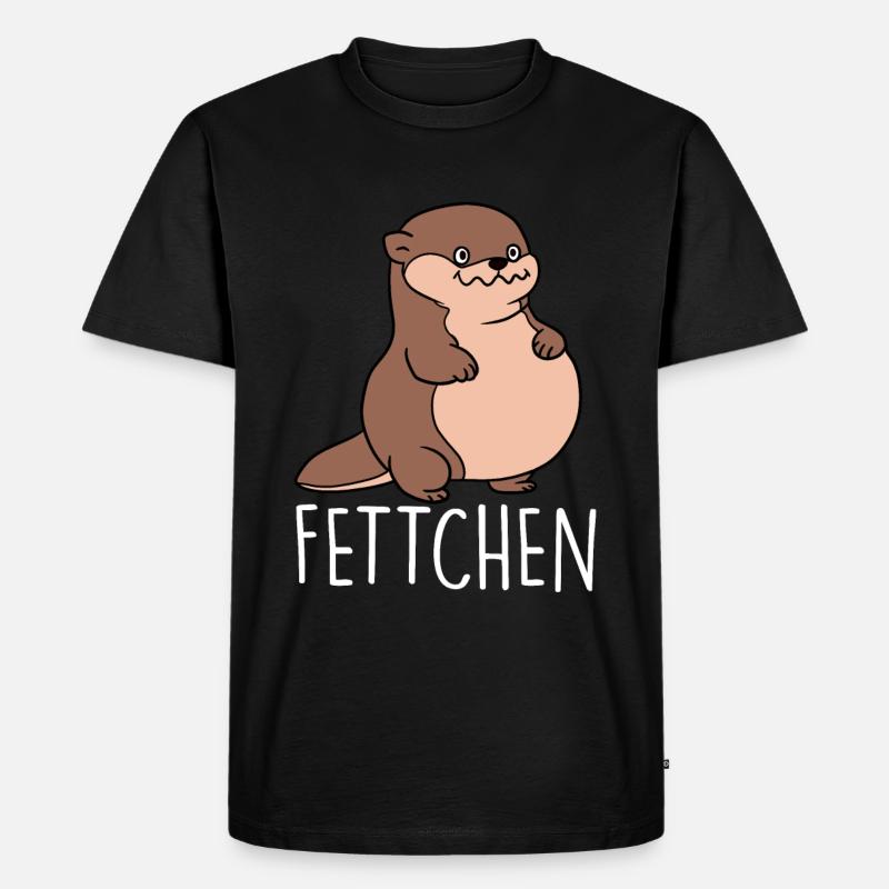 Fettchen - Männer Premium Bio T-Shirt - Schwarz