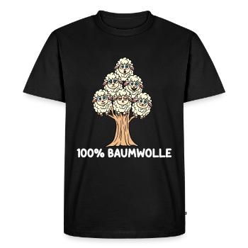 100% cotton - Men's Premium Organic T-Shirt - black - Front - Nico (187cm)