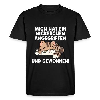 I was attacked by a little bit - Men's Premium Organic T-Shirt - black - Front - Nico (187cm)