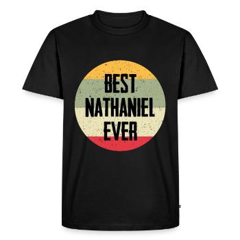 Le meilleur Nathaniel de tous les temps - T-shirt Premium bio Homme - noir - Devant - Nico (187cm)
