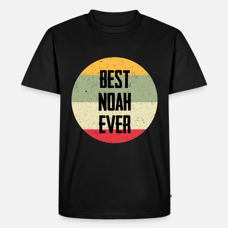 Best Noah Ever - Männer Premium Bio T-Shirt - Schwarz